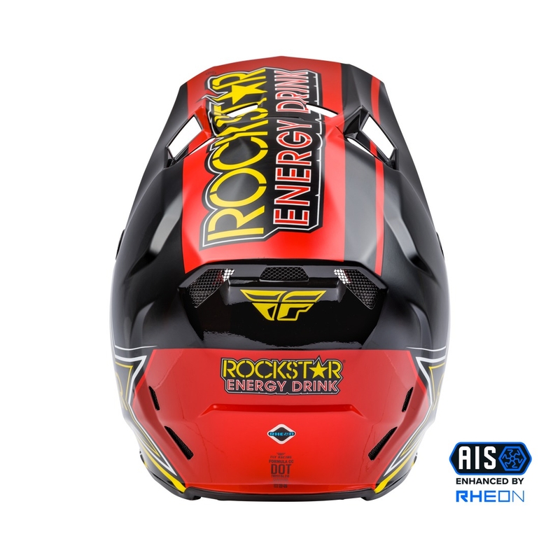 FLY Racing Formula CC Rockstar motocross bukósisak fekete-piros-sárga