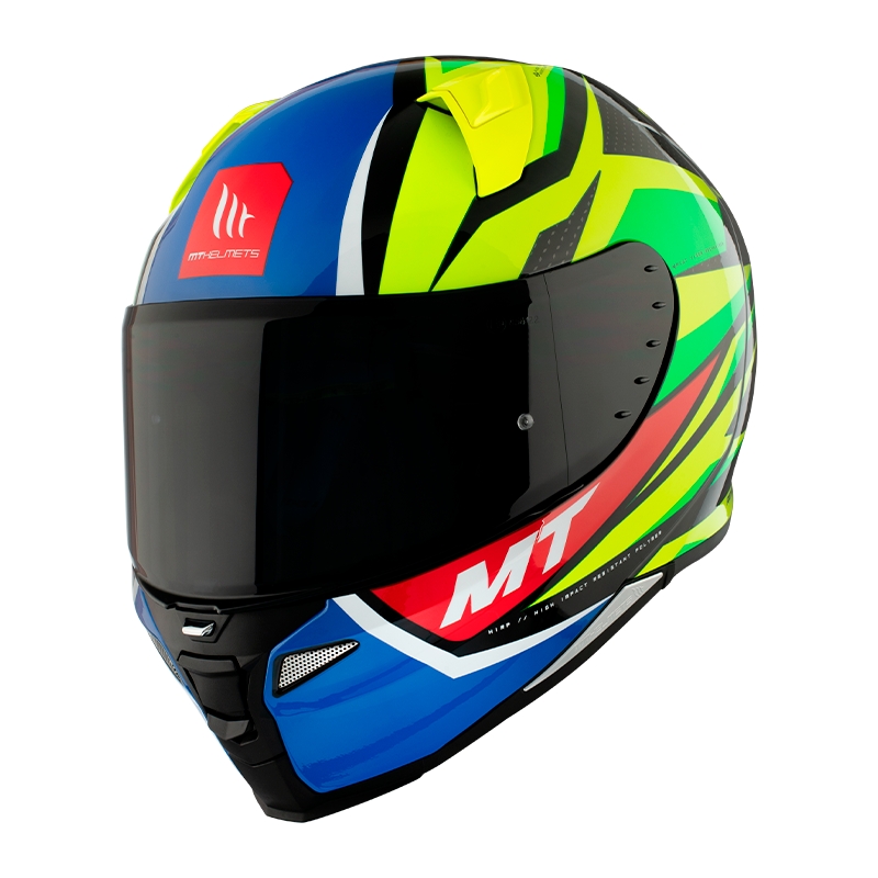 MT FF110 Revenge 2 Kley zárt bukósisak kék-fluo sárga kiárusítás