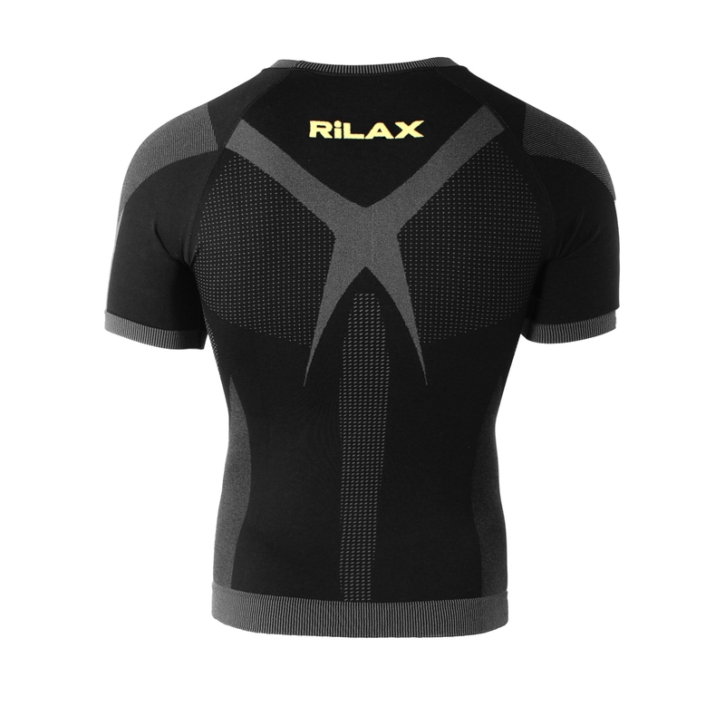 Rilax Noah férfi funkcionális póló – rövid ujjú fekete