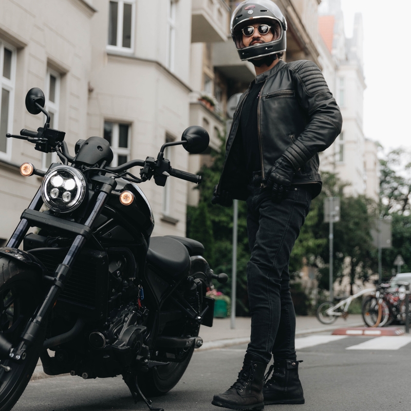 Rebelhorn Nomad TP motorkerékpáros farmer koptatott fekete kiárusítás