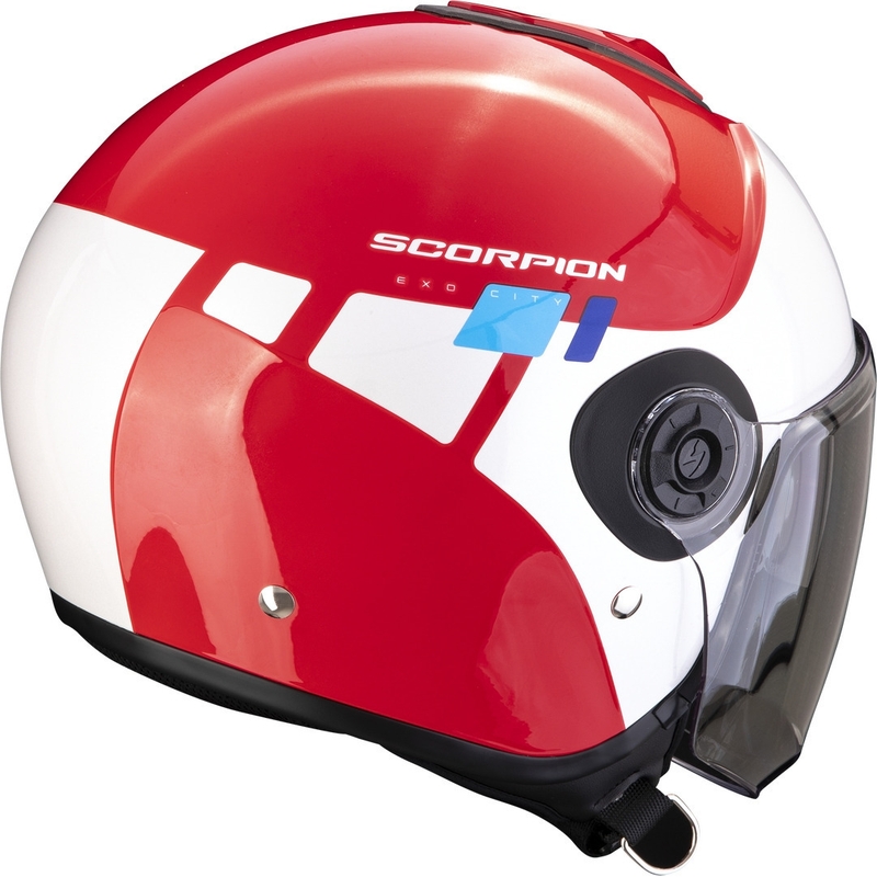 Scorpion EXO-CITY II Mall nyitott sisak piros-fehér-kék