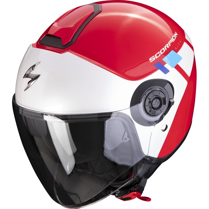 Scorpion EXO-CITY II Mall nyitott sisak piros-fehér-kék