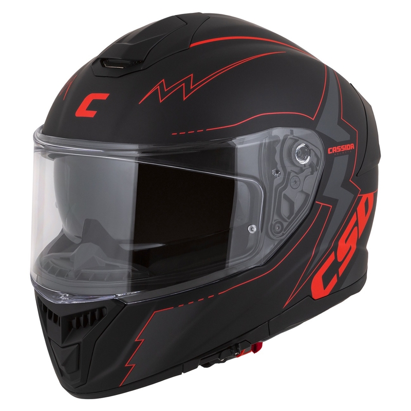 Cassida Integral GT 2.1 Flash zárt sisak fekete-piros-szürke