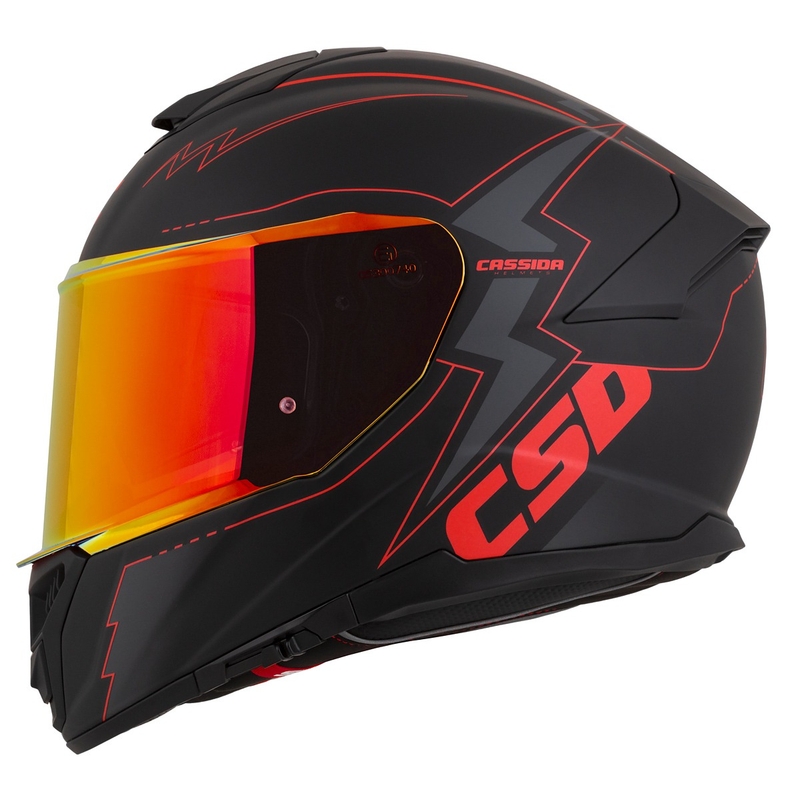 Cassida Integral GT 2.1 Flash zárt sisak fekete-piros-szürke