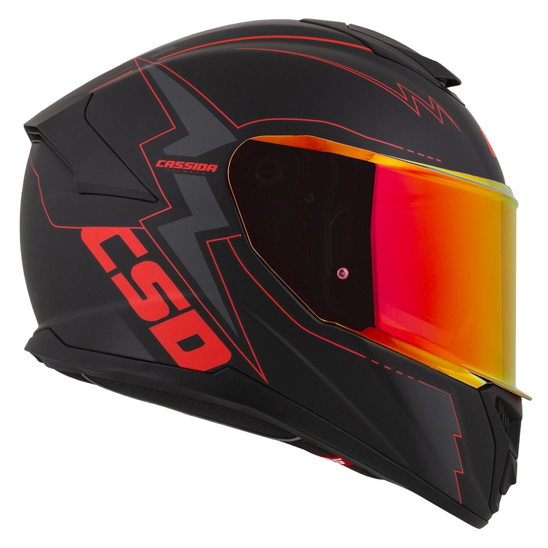 Cassida Integral GT 2.1 Flash zárt sisak fekete-piros-szürke