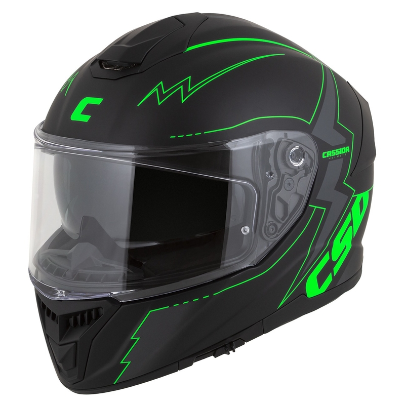 Cassida Integral GT 2.1 Flash zárt sisak fekete-fluo zöld-szürke