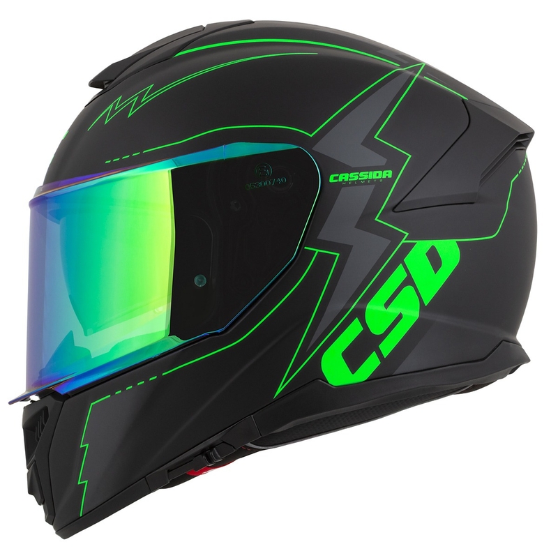 Cassida Integral GT 2.1 Flash zárt sisak fekete-fluo zöld-szürke