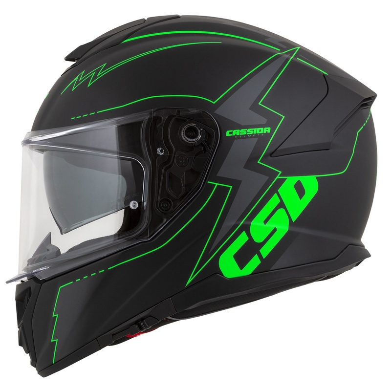 Cassida Integral GT 2.1 Flash zárt sisak fekete-fluo zöld-szürke