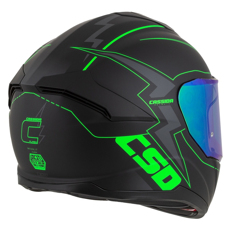 Cassida Integral GT 2.1 Flash zárt sisak fekete-fluo zöld-szürke