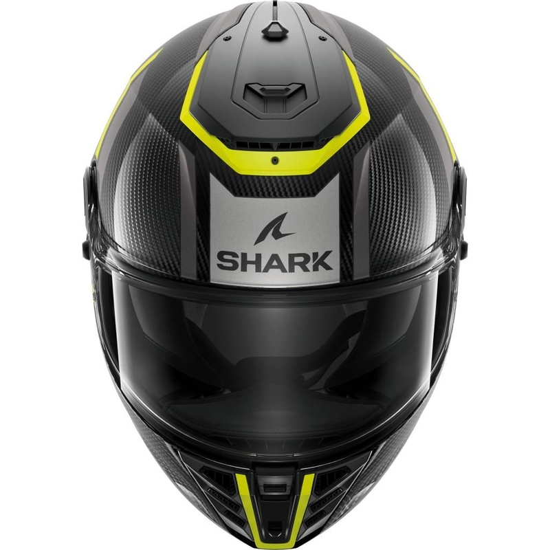 SHARK SPARTAN RS Carbon Shawn zárt sisak fekete-szürke-fluo sárga