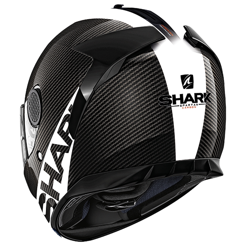 SHARK Spartan Carbon Skin 1.2 zárt sisak fekete-fehér