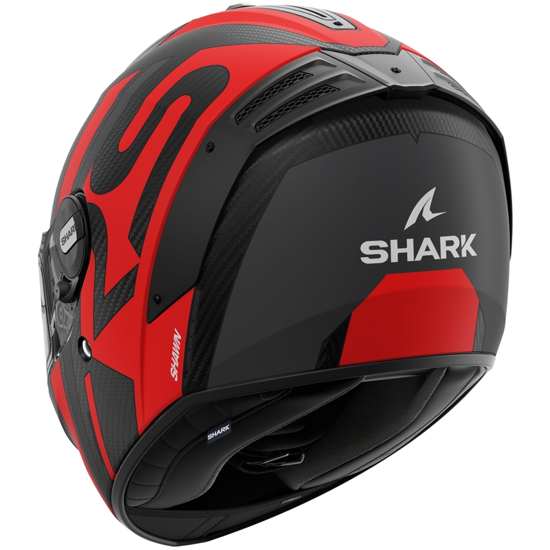 SHARK SPARTAN RS Carbon Shawn zárt sisak fekete-piros matt