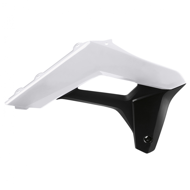 Radiator scoops POLISPORT (pár) white / black