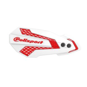 Handguard POLISPORT MX FLOW 8308200043 with mounting system white/red CR04