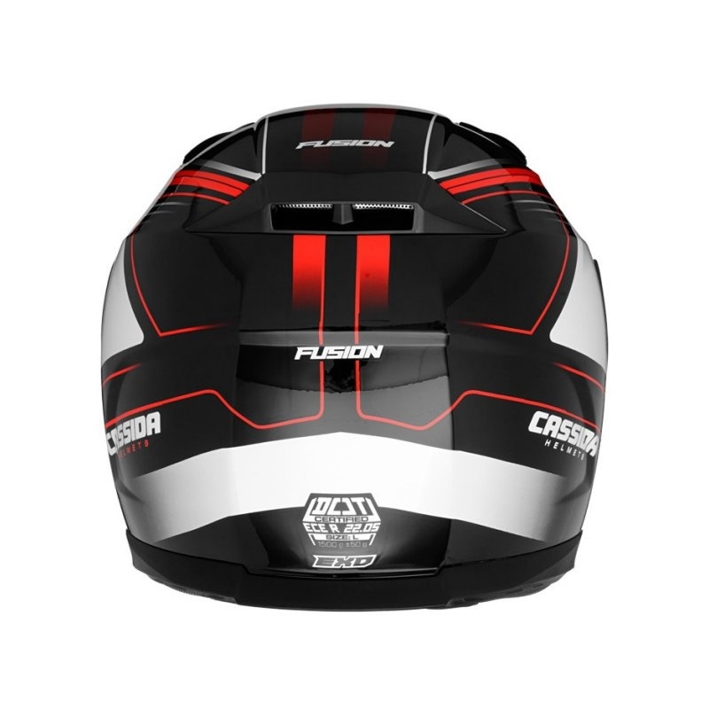 Cassida Apex Fusion zárt sisak fekete-fehér-fluo piros - II. minőség