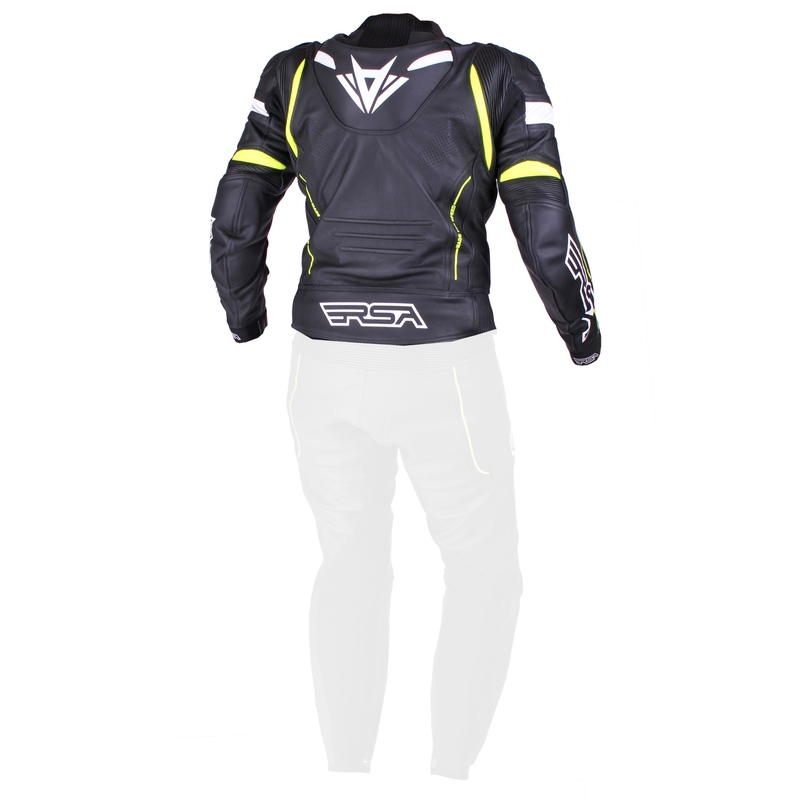 RSA Speedway férfi dzseki fekete-fehér-fluo sárga kiárusítás - II. minőség
