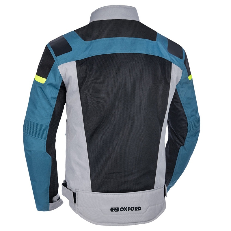 Oxford Dakar D2D Air motoros textilkabát ezüst-kék-fluo sárga kiárusítás