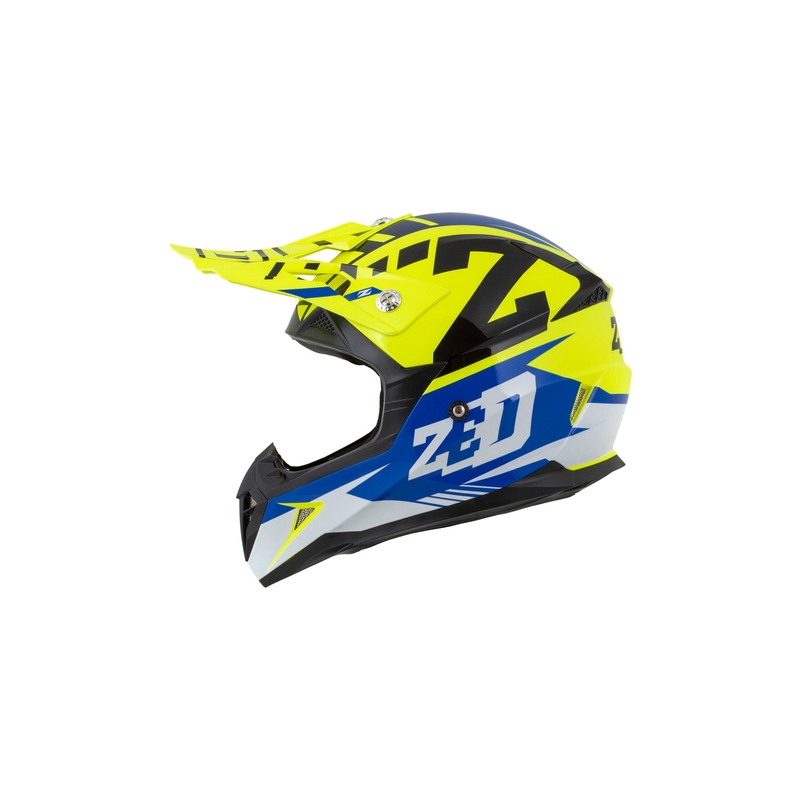 ZED X1.9D gyerek motocross bukósisak kék-fluo sárga-fekete-fehér