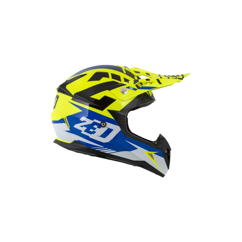 ZED X1.9D gyerek motocross bukósisak kék-fluo sárga-fekete-fehér