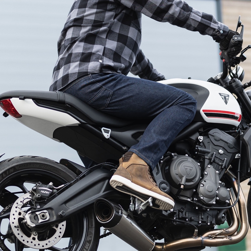 Oxford Original Approved Jeans AA Slim fit motoros farmer sötét kék