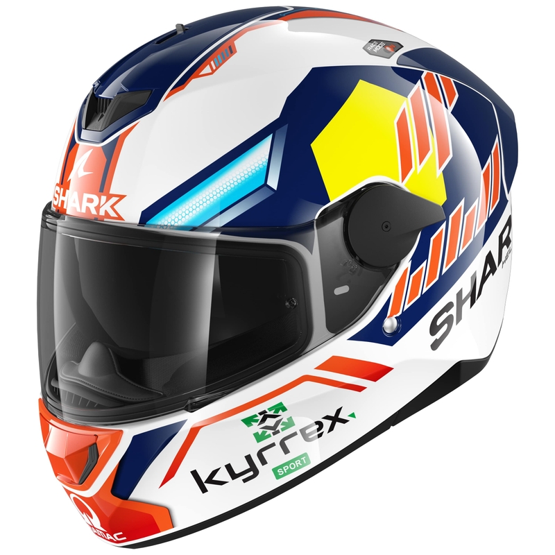 SHARK D-SKWAL 2 Replica Jorge Martin zárt bukósisak fehér-piros-kék-sárga