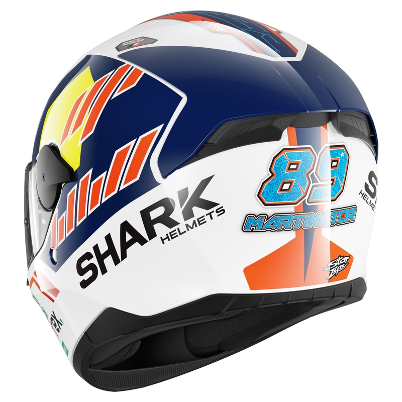 SHARK D-SKWAL 2 Replica Jorge Martin zárt bukósisak fehér-piros-kék-sárga