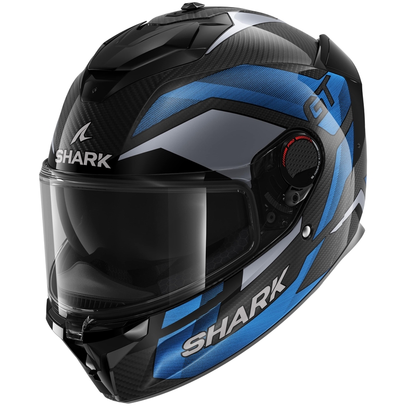 SHARK SPARTAN GT PRO Carbon Ritmo zárt bukósisak fekete-kék