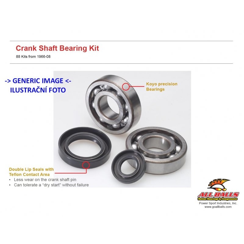 Crankshaft bearing kit All Balls Racing
