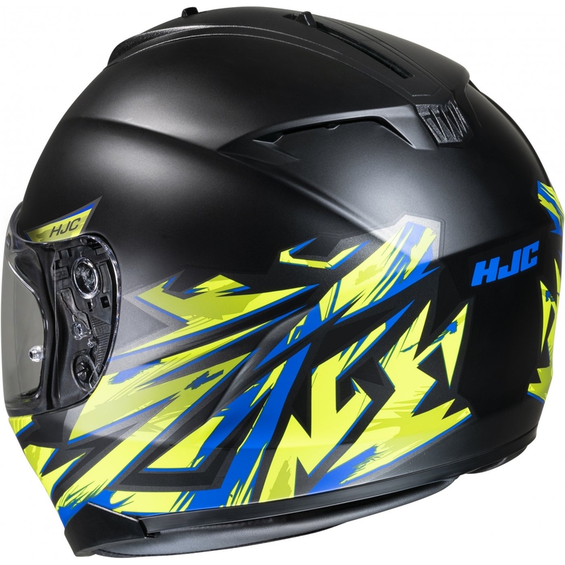 HJC C70 Pentas MC3HSF zárt bukósisak fekete-kék-fluo sárga kiárusítás