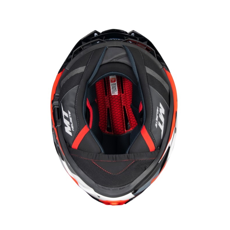 MT FF118SV Thunder 4 SV Fade zárt bukósisak piros-fehér-szürke-fekete