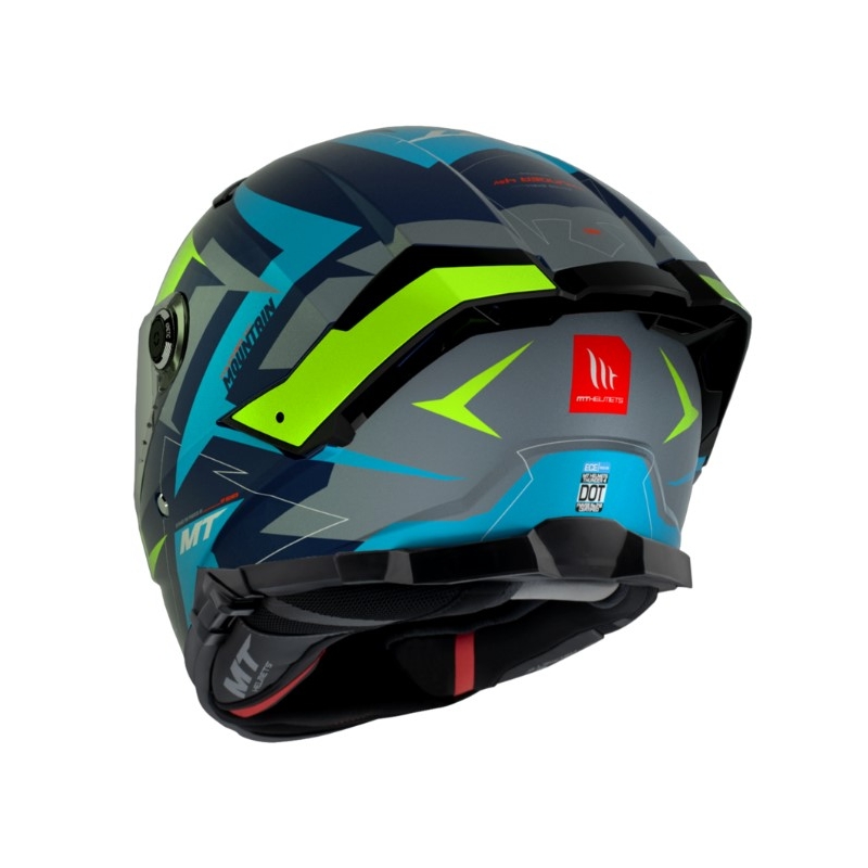 MT FF118SV Thunder 4 SV Mountain C7 zárt bukósisak szürke-zöld-kék