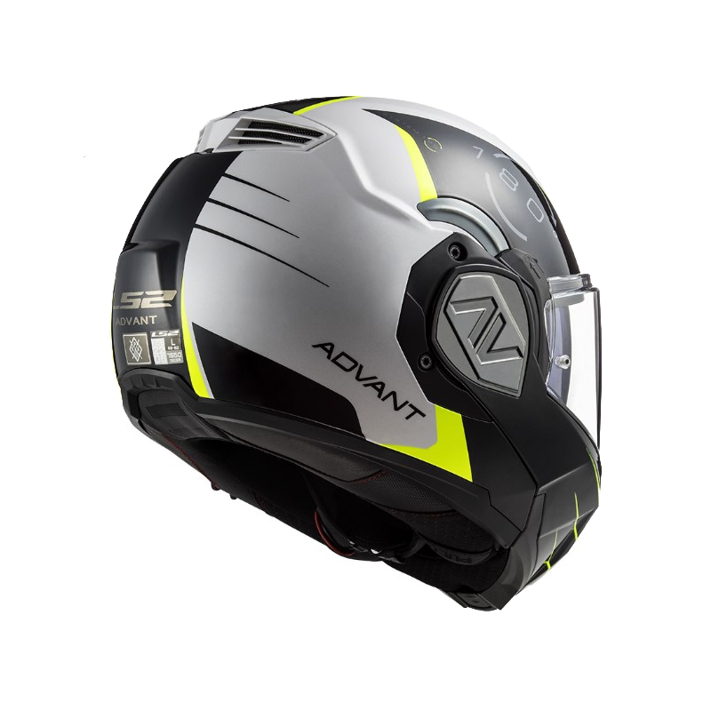 LS2 FF906 Advant Codex hátrahajtható állú bukósisak fekete-fehér-fluo sárga