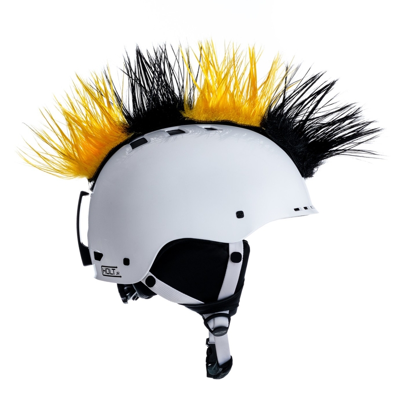Mohawk sisak punk taréj fekete-sárga