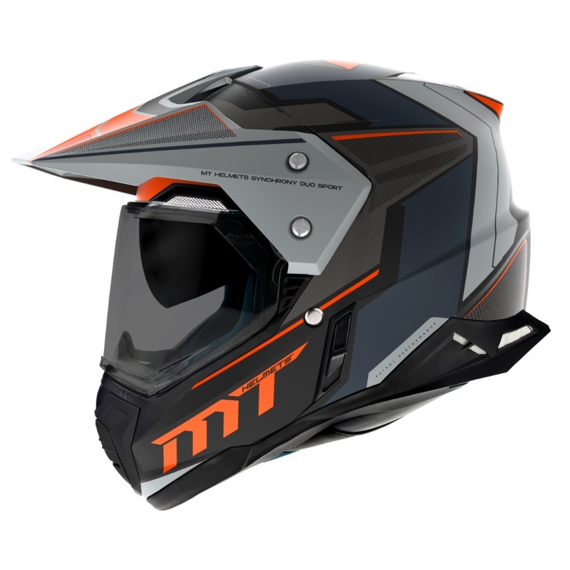 MT Synchrony Duo Sport SV Patrol B4 enduro bukósisak narancssárga-szürke
