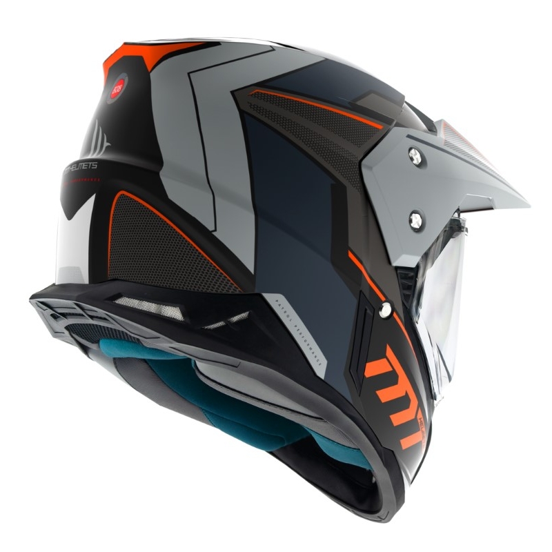 MT Synchrony Duo Sport SV Patrol B4 enduro bukósisak narancssárga-szürke