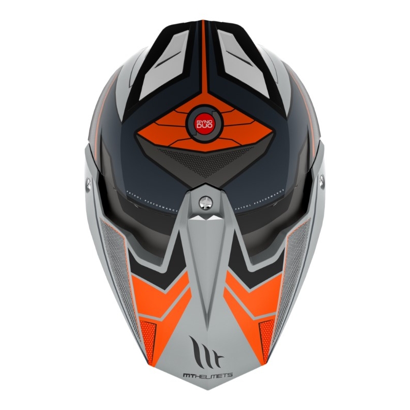 MT Synchrony Duo Sport SV Patrol B4 enduro bukósisak narancssárga-szürke