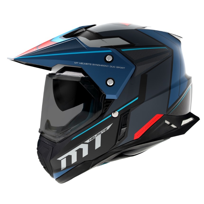 MT Synchrony Duo Sport SV Patrol B7 enduro bukósisak fekete-szürke-kék