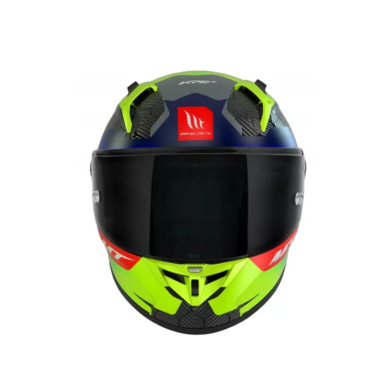 MT KRE+ Carbon Powerful sárga-sárga-kék integrált motorkerékpáros sisak