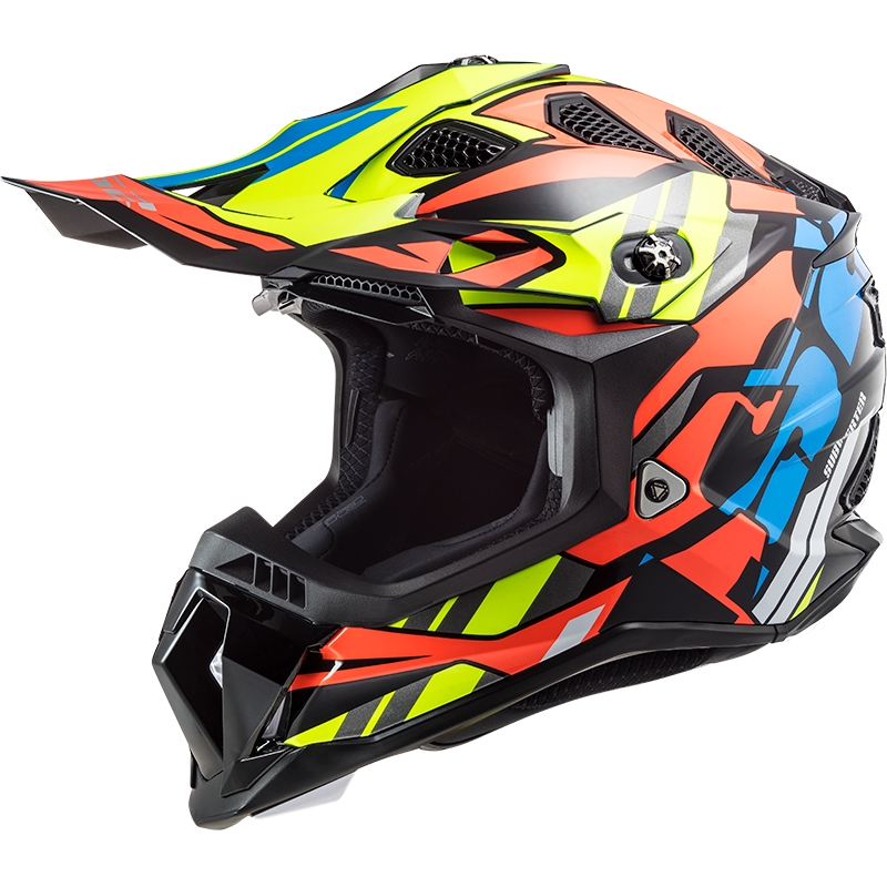 LS2 MX700 Subverter Rascal motocross bukósisak fekete-fluo narancssárga