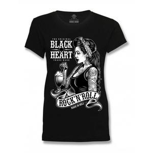 Black Heart Pin Up Shake női póló fekete