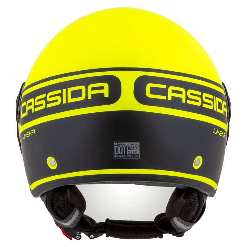 Cassida Handy Plus Linear nyitott bukósisak fluo sárga-fekete