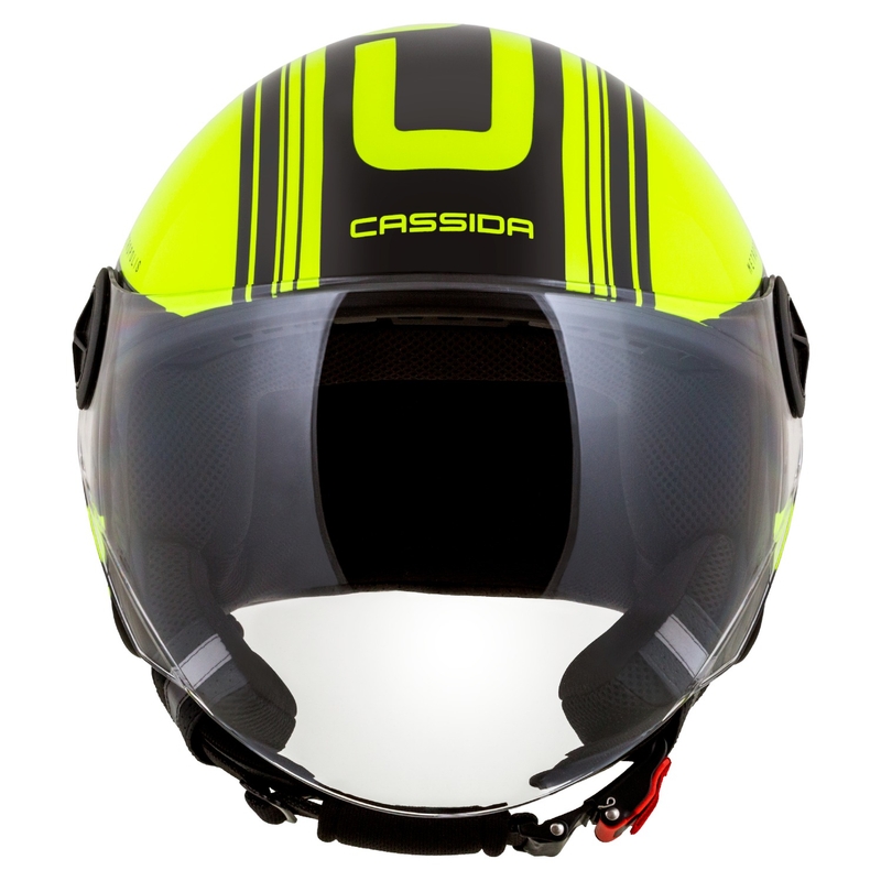 Cassida Handy Metropolis Safety nyitott bukósisak fluo sárga-fekete-fényvisszaverős szürke