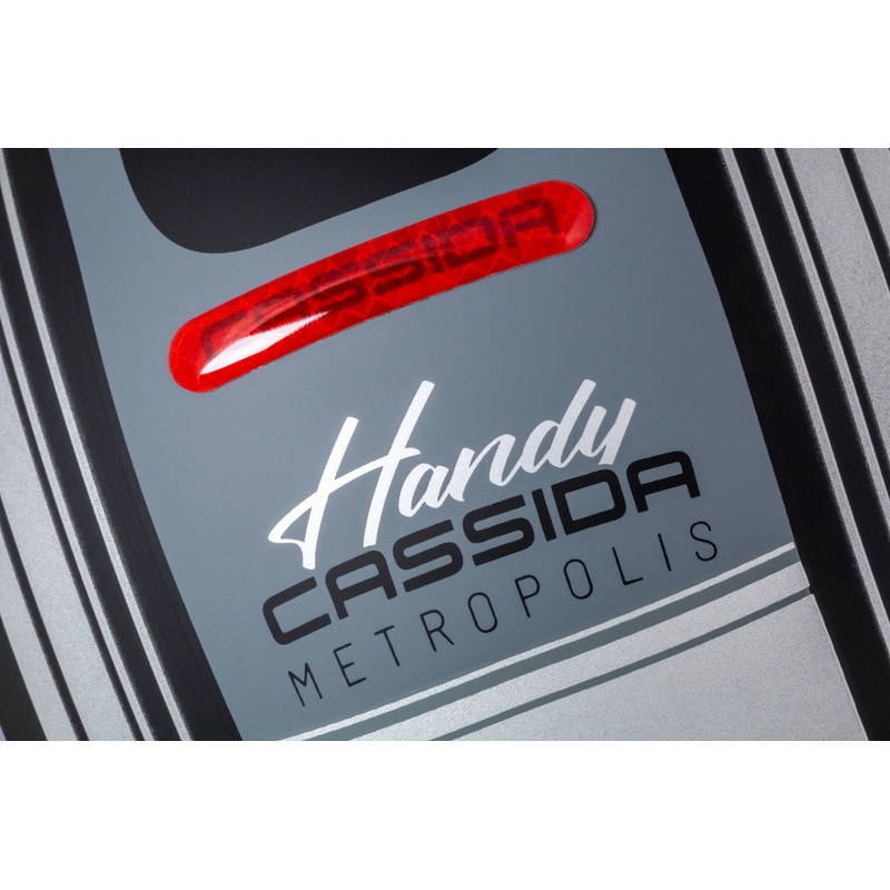 Cassida Handy Metropolis Safety nyitott bukósisak fekete-fényvisszaverős szürke
