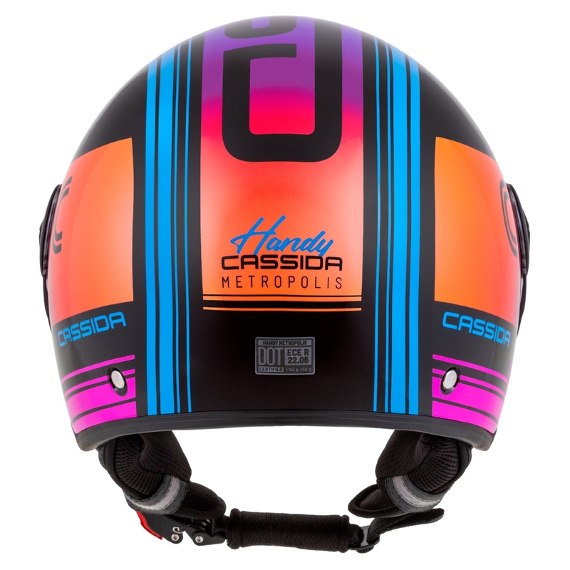 Cassida Handy Metropolis nyitott bukósisak fekete-türkiz gradient