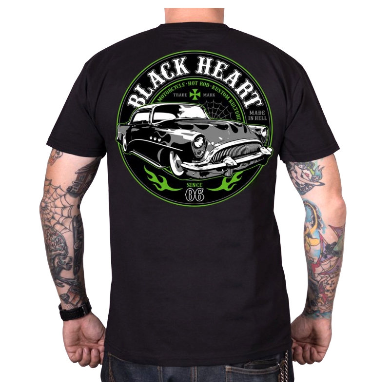 Black Heart Monster férfi póló fekete