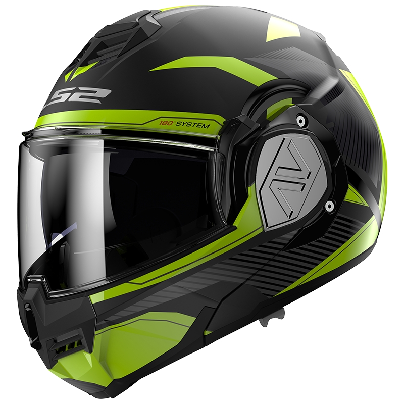 LS2 FF906 Advant Revo hátrahajtható állú bukósisak matt fekete-fluo sárga