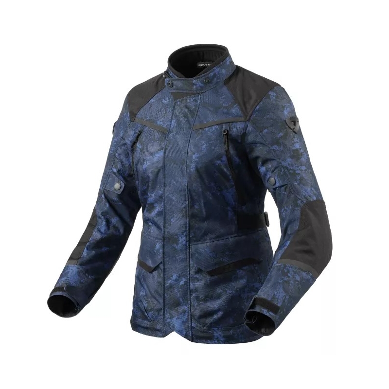Revit Voltiac 3 H2O női motoros kabát camo kék kiárusítás