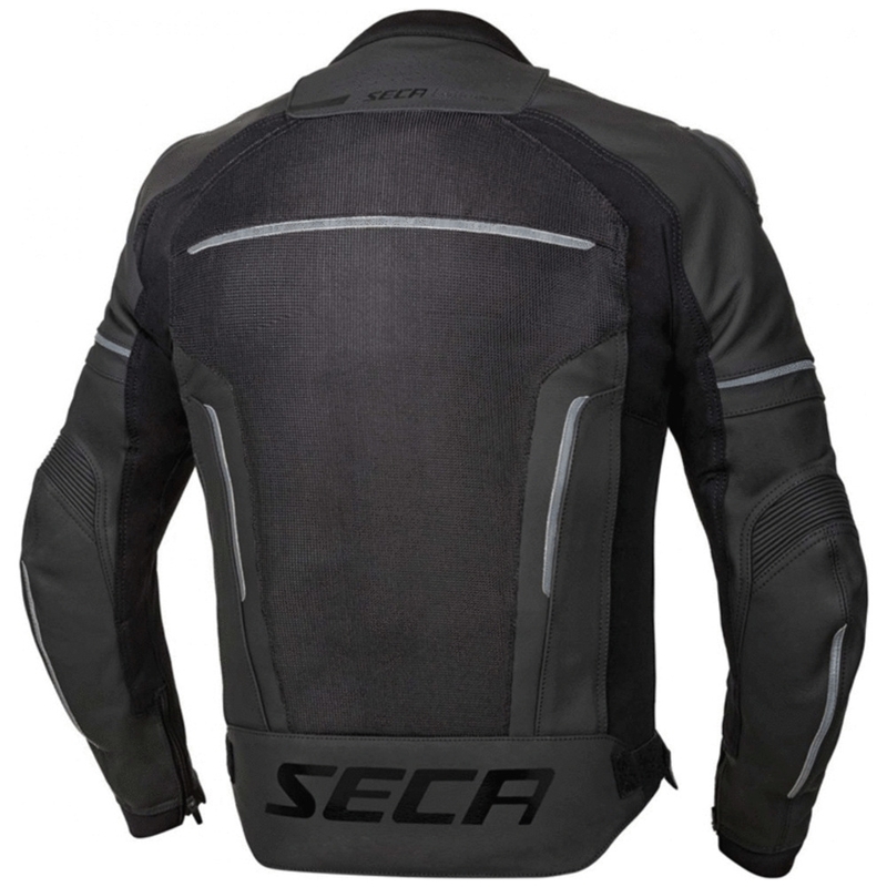 SECA Hooligan Air motoros bőr dzseki fekete kiárusítás