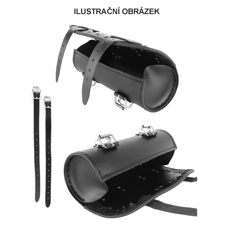 RSA-5B Chopper/Custom bőr motoros henger alakú táska
