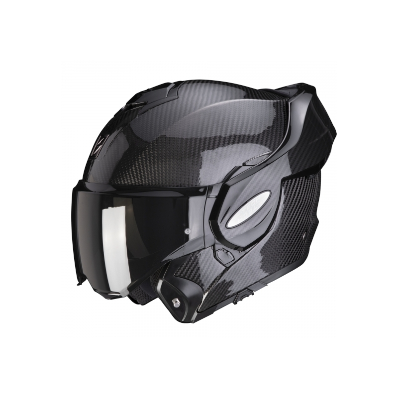 Scorpion EXO-TECH EVO Carbon hátrahajtható állú bukósisak fényes fekete